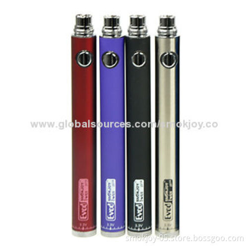 Smokjoy E-cigarette EVOD Twist VV Batteries with 1,300mAh Capacity, 3.3-4.8V Bottom Variable Voltage